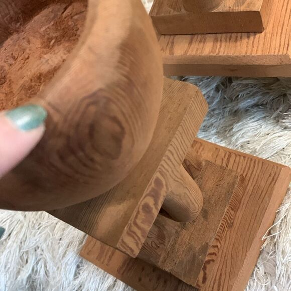 Bundle Of 2 Handcrafted Unique Raw Wooden Accent Decor Pieces - Picture 17 of 17